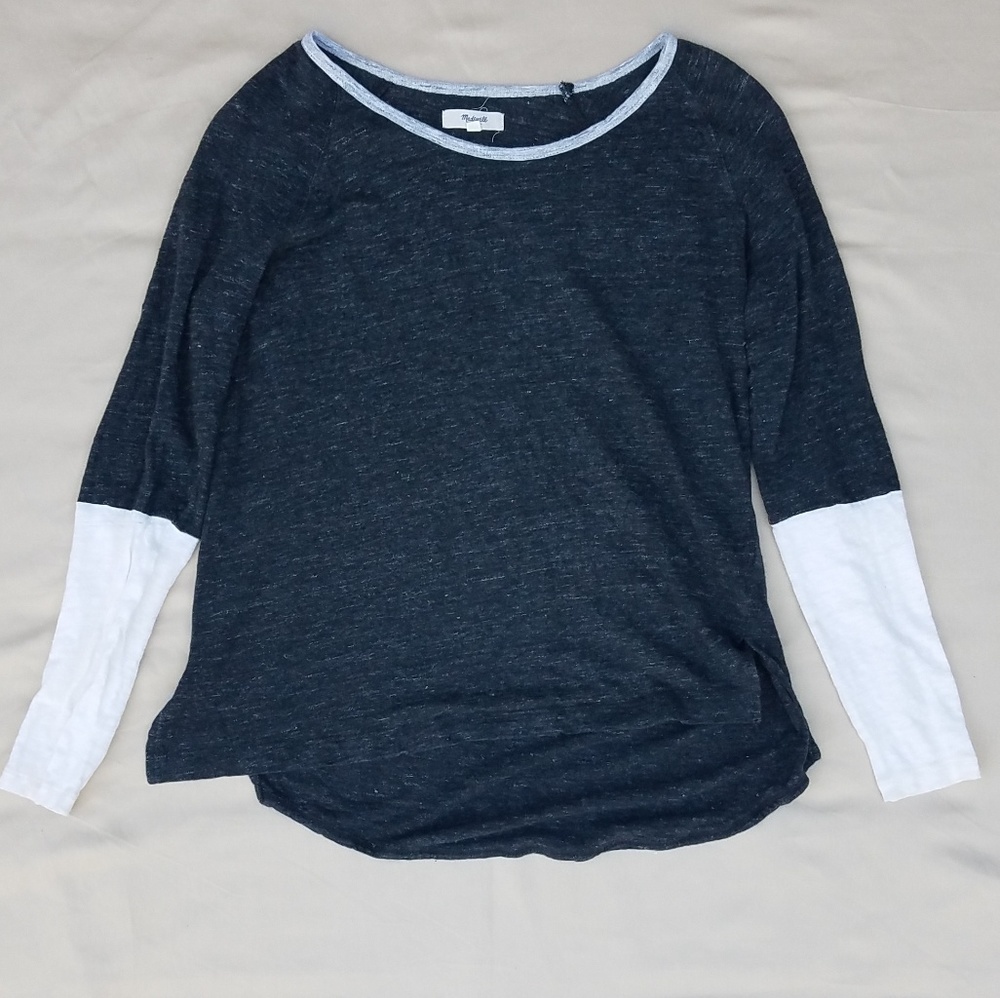 Madewell Linen Frontrunner Raglan Top